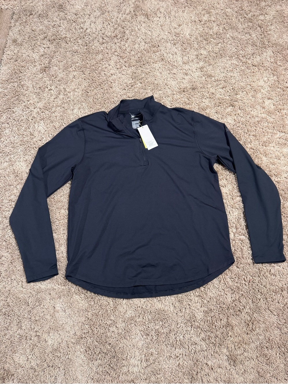 all in motion Men's Long-Sleeve Quarter-Zip Shirt - Black
